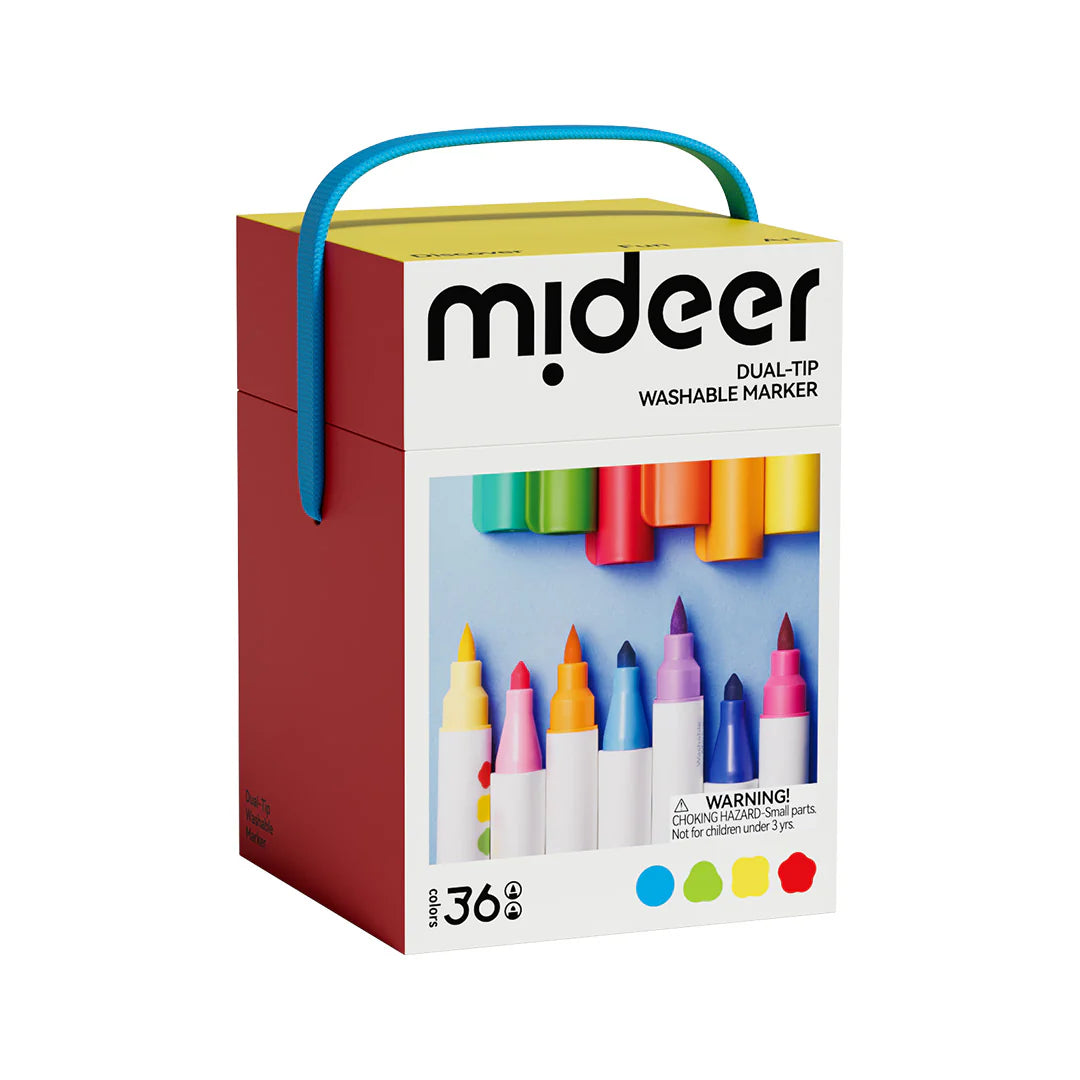 Double-sided washable markers / felt-tip pens - 36 colors