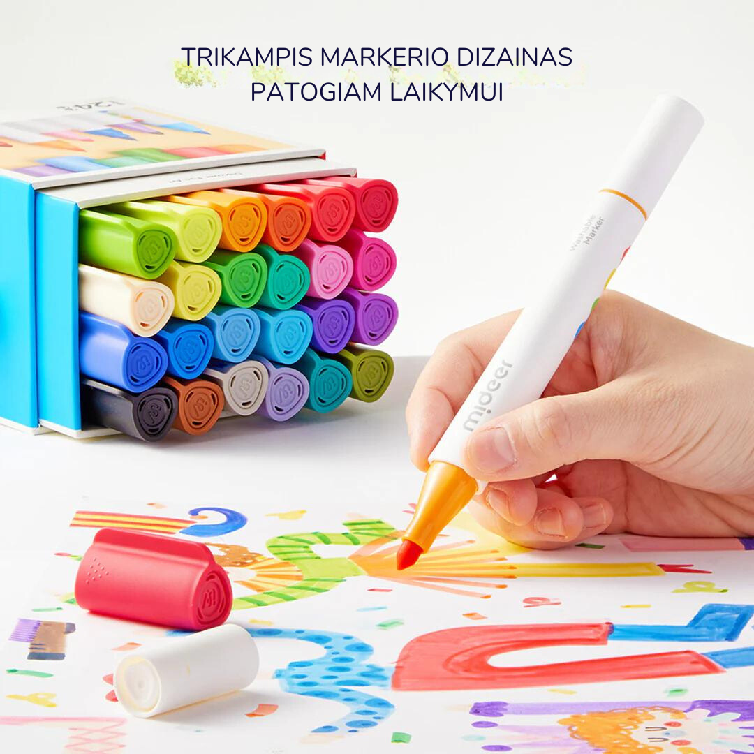 Double-sided washable markers / felt-tip pens - 36 colors