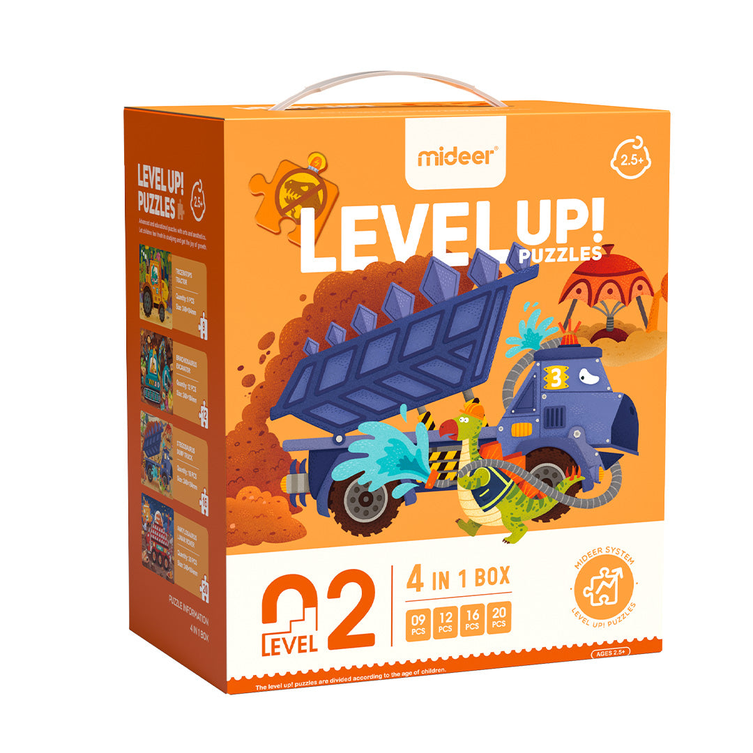 Level Up dėlionės - 2 lygis Dinozaurų projektas